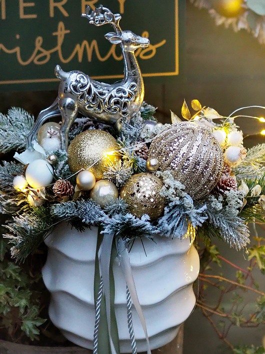 Zimowy stroik kompozycja GLAM XMAS FlodiaAtelier