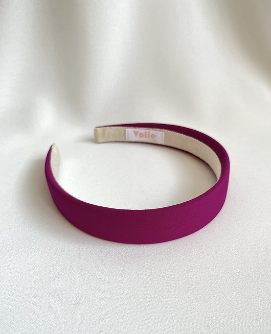 opaski do włosów Jedwabna płaska opaska do włosów Fuksja Chic