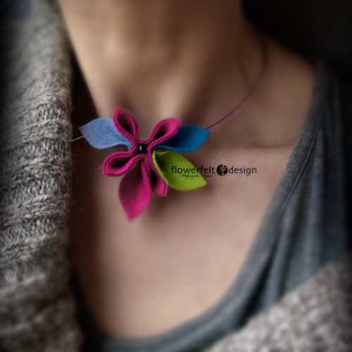 mini fuksja FlowerFelt Design