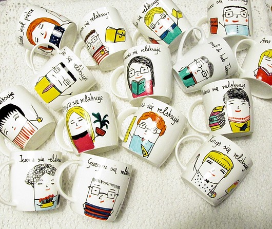 5 kubków personalizowanych 300 ml MUKI design