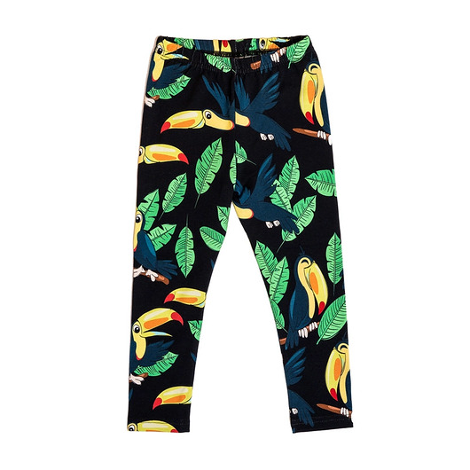 legginsy i getry dla dziewczynki Legginsy Czarny Tukan