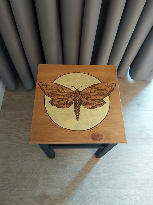 stołki Własnoręcznie malowany handmade taboret w stylu skandynawskim