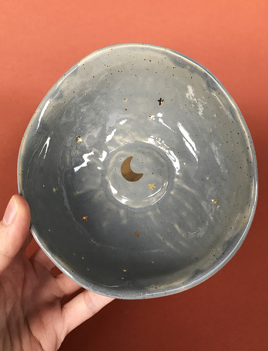 talerze, miski Średnia ceramiczna nieregularna miska bowl
