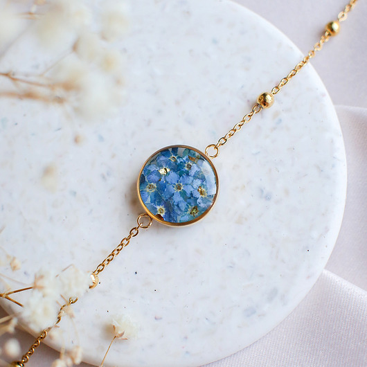 wisiory Wisiorek z niezapominajkami