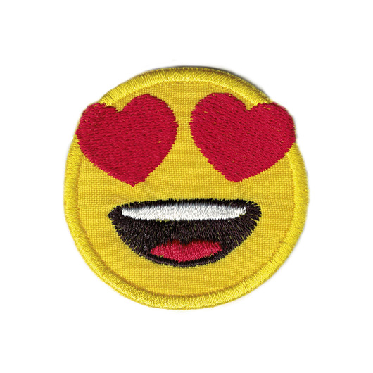 naszywki na ubrania Naszywka naprasowanka EMOJI SERCA termoprzylepna haft 5,5cm