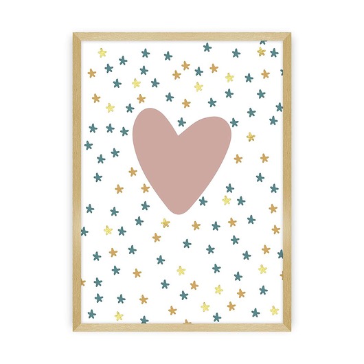 obrazy i plakaty do pokoju dziecięcego Obrazel Lovely Unicorn heart 30x40