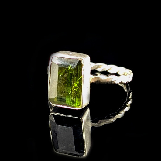 pierścionki srebrne Pierścionek klejnot turmalinu