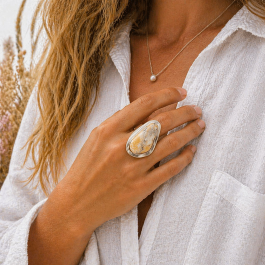 pierścionki srebrne Srebrny Pierścionek z Bursztynu Bałtyckiego, Pierścionek Bursztynowy, Prezent