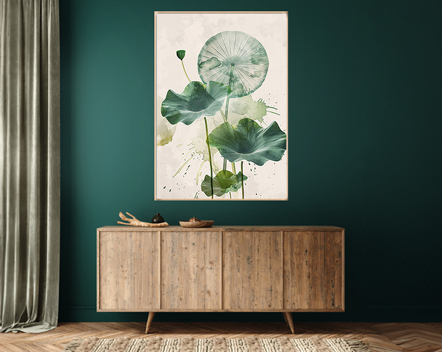 plakaty Lotus - Plakat, druk - Chiński Orient, Harmonia Zen, Roślinny #4