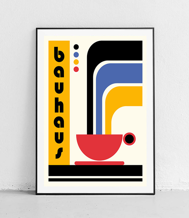 plakaty Plakat Kubek Bauhausu: Prostota Formy