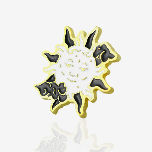 przypinki Pins "Zamyślone Słońce"