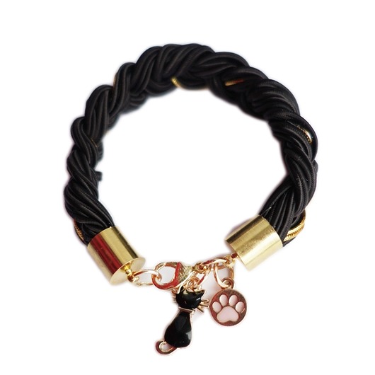 Kocia łapka- bransoletka z kociambrem :) Mró Soutache