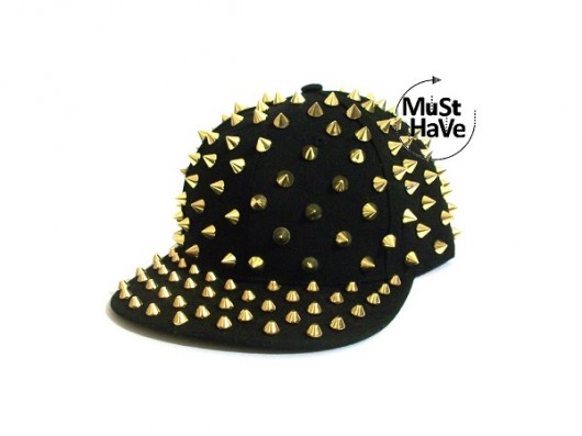 ORIGINAL SNAPBACK HAT - Gold Spike Studs # 5 Exclussive Marks