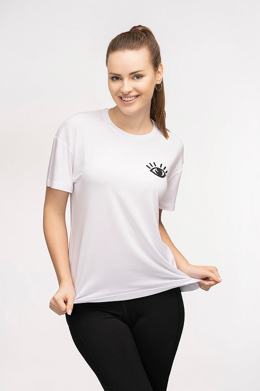 t-shirt damskie T-shirt do jogi AWAKEN - biały m/l