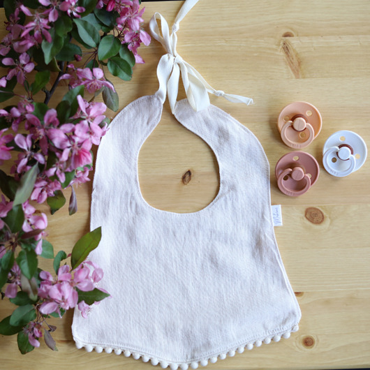 gryzaki i śliniaki dla dzieci Lniany śliniak boho, dwustronny