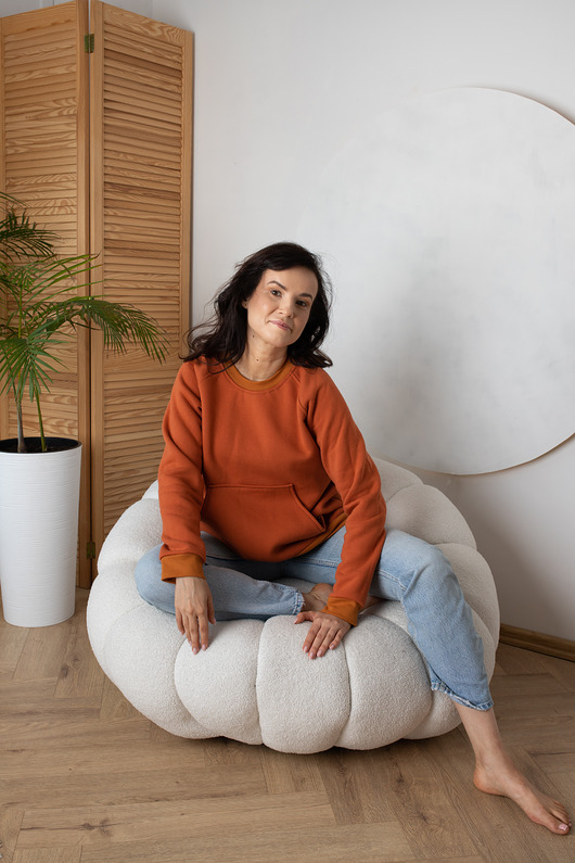 bluza bez kaptura damska Bluza damska ,  luźny krój, wygodna dzianina