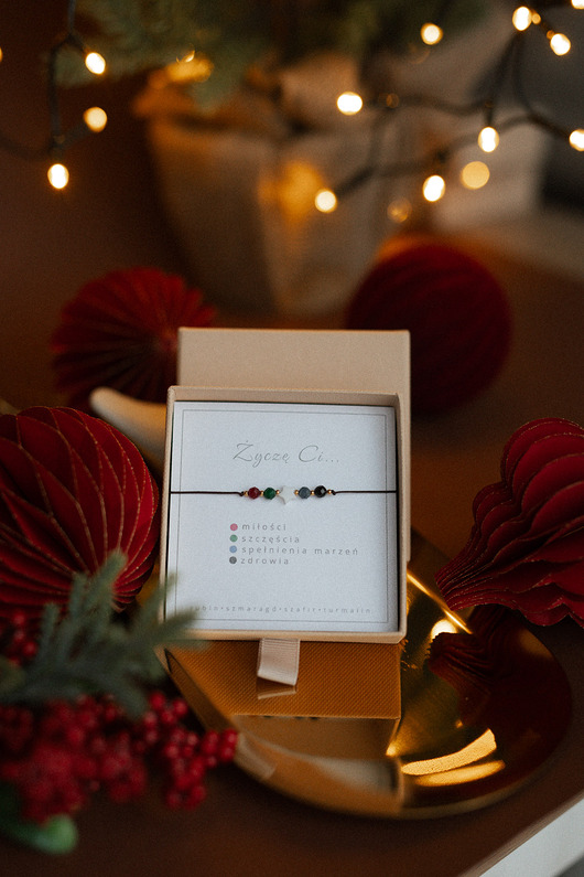bransoletki na sznurku Bransoletka z życzeniami, prezent na święta