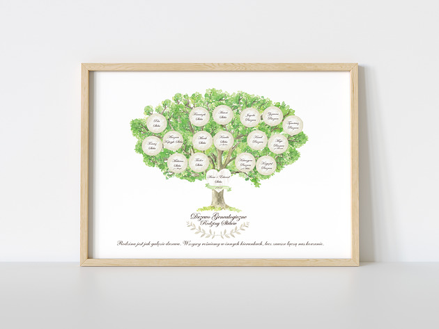 Plakat/ Obraz Drzewo rodzinne genealogiczne Pankmat