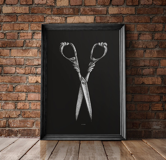 Scissors black WISIMITU