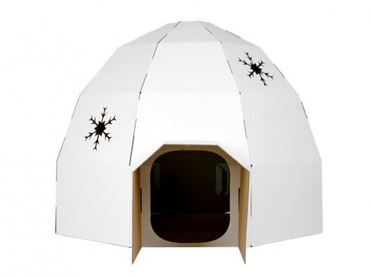 Igloo z tektury - białe, do malowania tektoy