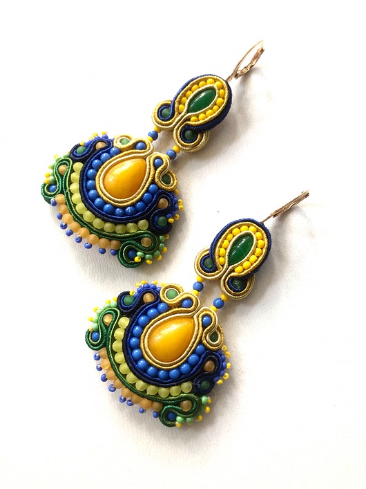 kolczyki soutache Sutaszowe kolczyki ANTICA