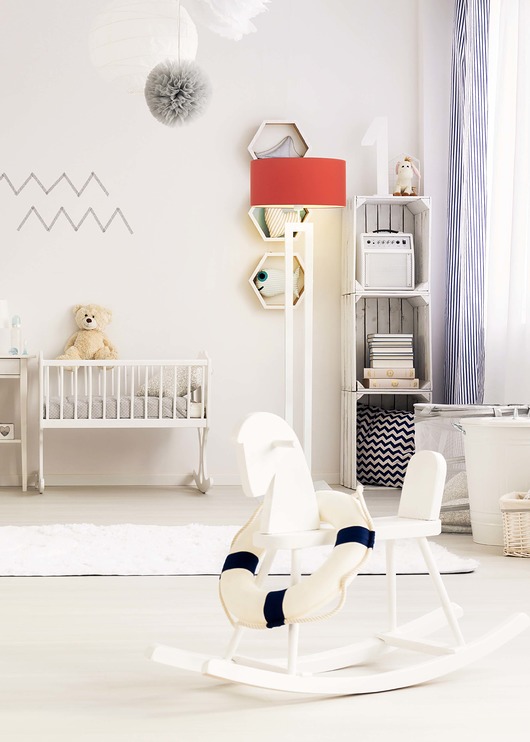 lampy do pokoju dziecka Lampa stojąca do pokoju dziecięcego z abażurem KALIFORNIA