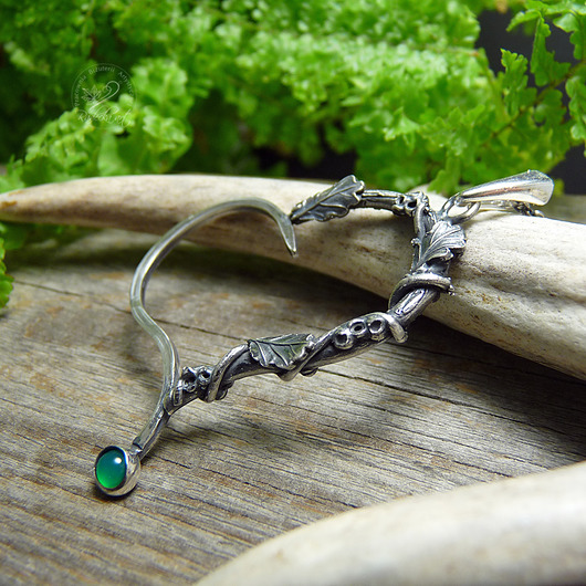 wisiory Silver Heart & Oak Leaf