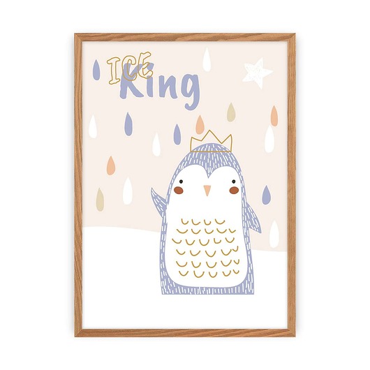 obrazy i plakaty do pokoju dziecięcego Obrazek Zoo Party penguin 30x40