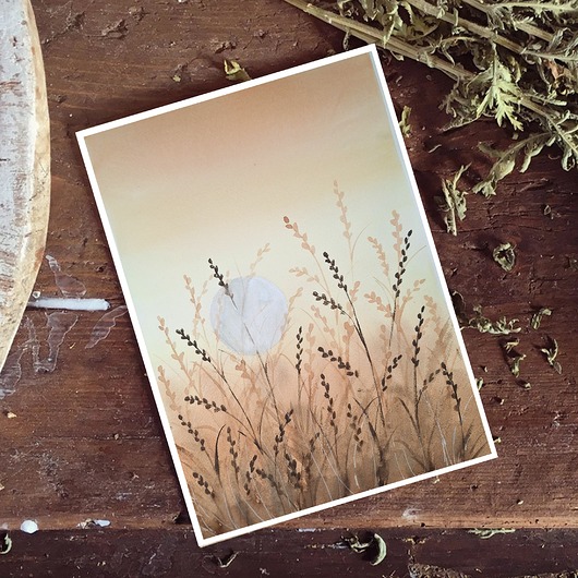 obrazy Oryginalna akwarela. Łąka A3