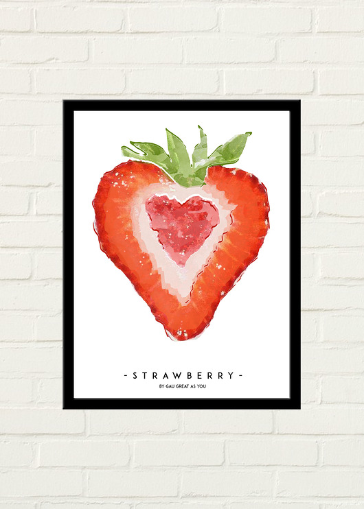 Strawberry Plakat 30x40 GAU Home