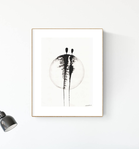 grafika 30X40 cm wykonana ręcznie MiniMalArt