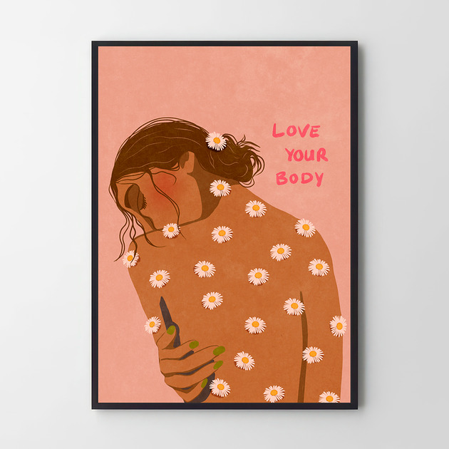 plakaty Plakat Pokochaj swoje ciało tak jak na to zasługuje