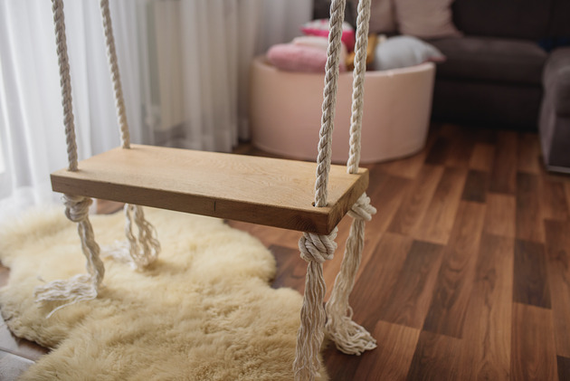 pokój dziecka - różne Huśtawka dębowa dla dzieci i dorosłych! STYL BOHO 70 x 25 cm. Prawdziwy dąb