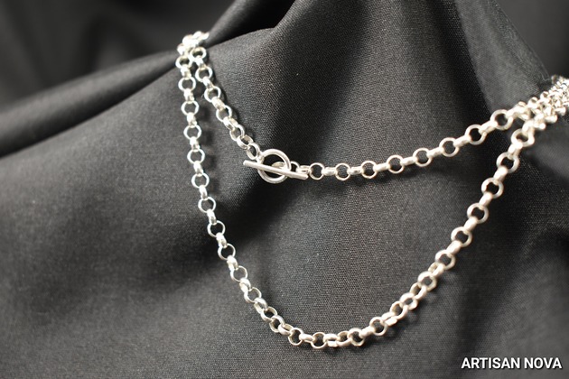 srebrne naszyjniki Srebrny łańcuszek rolo.