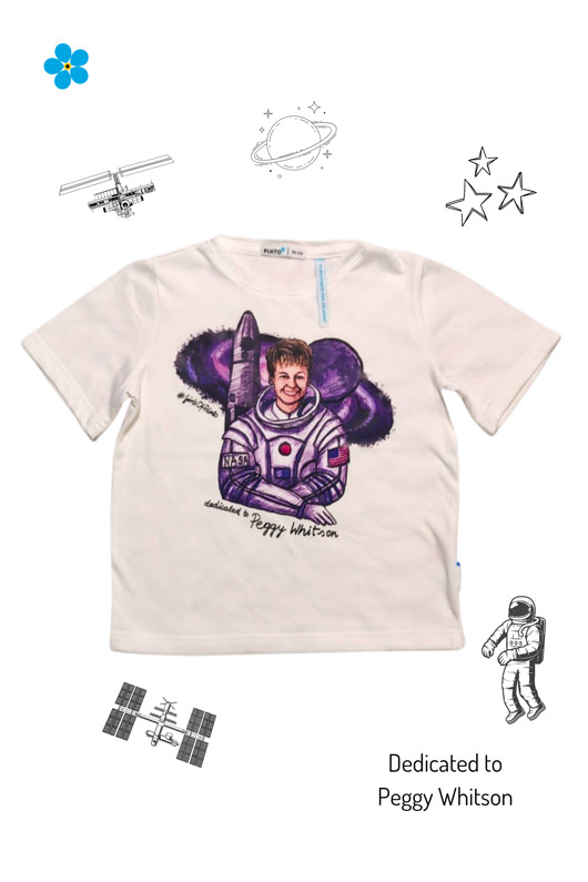 t-shirty dla dziewczynki Biała koszulka PEGGY GOTS