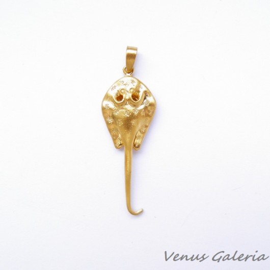Wisiorek srebrny - Mała płaszczka złota VENUS GALERIA