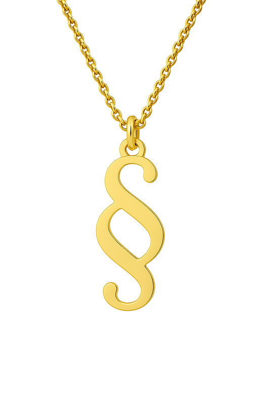 złote naszyjniki Naszyjnik Paragraf -srebro złocone