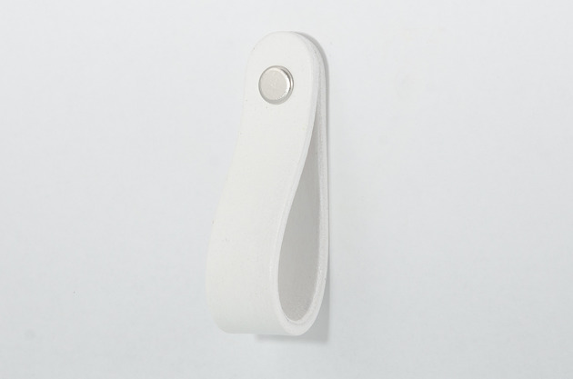 gałki do mebli Skórzany uchwyt meblowy COLORISO WHITE
