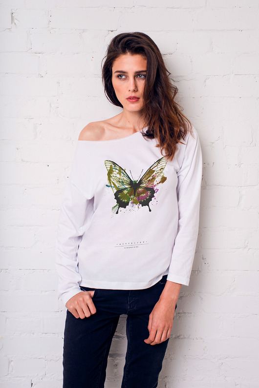 BUTTERFLY PAINTED Bluzka Oversize GAU great as You