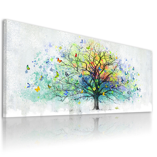 Obraz na płotnie Drzewo z motylami- 150x60cm LUdesign gallery