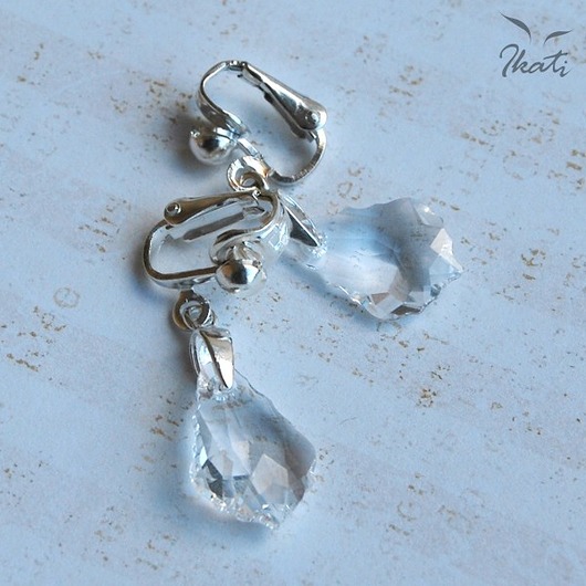 CRYSTAL DIAMONDS clips Ikati Jewellery