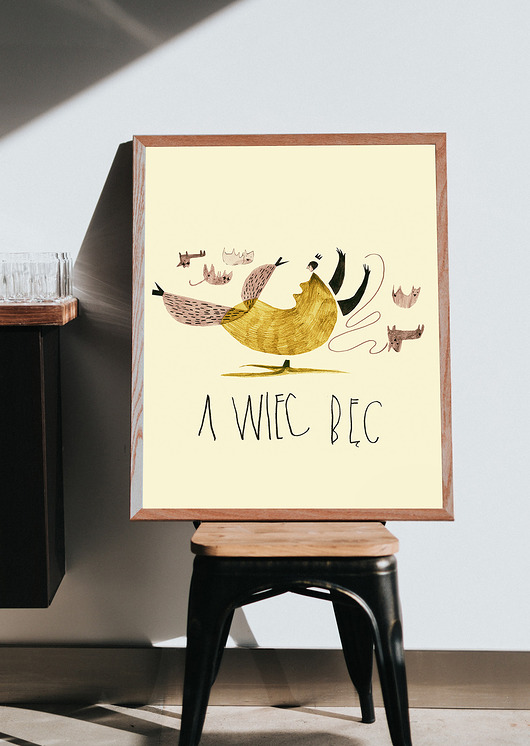Plakat A więc bęc Dorota Piechocińska ilustraDORA