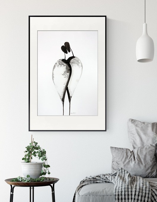grafika 50 x 70 cm wykonana ręcznie, abstrakcja Krystyna Siwek Art