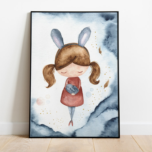obrazy i plakaty do pokoju dziecięcego Plakat A3 "follow the rabbit"