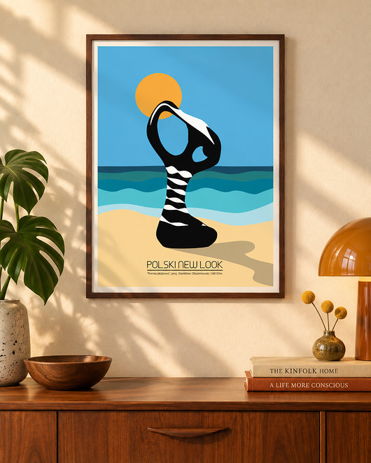plakaty Panna plażowa. Polski New Look - Plakat Fine Art