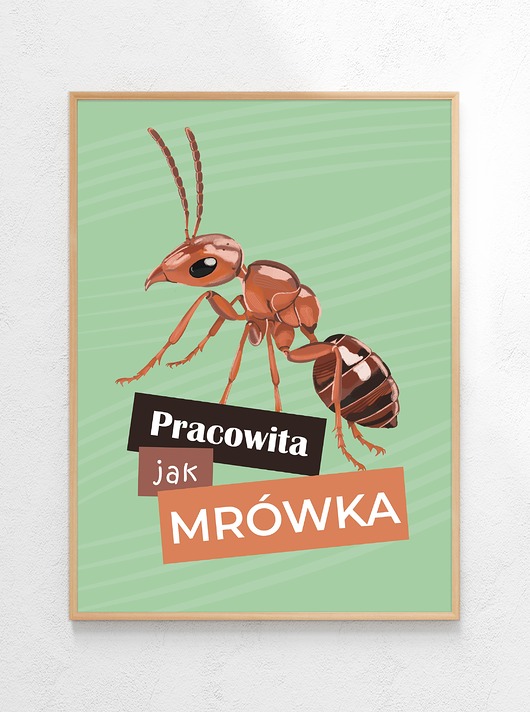 plakaty Plakat Pracowity/a jak mrówka