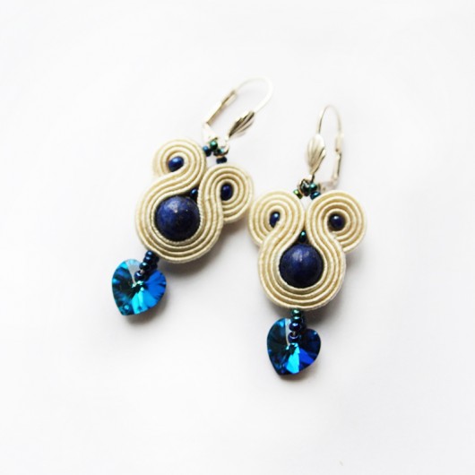 Urocze kolczyki Soutache Mró Soutache