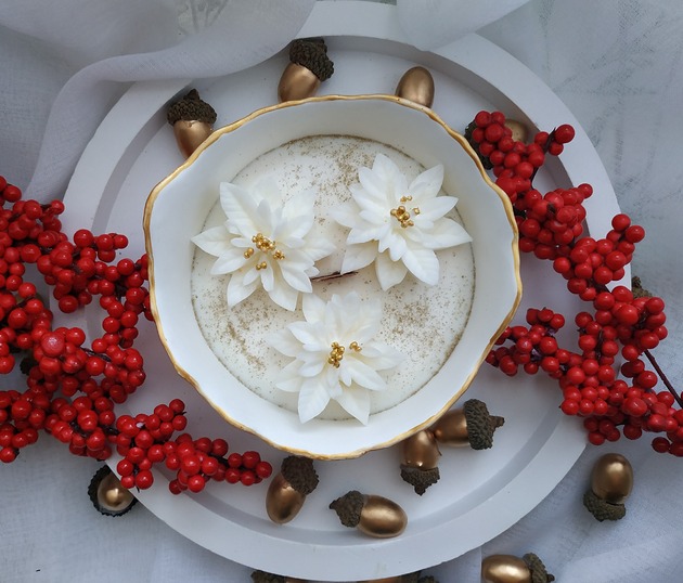 dekoracje świąteczne Świąteczna świeca sojowa