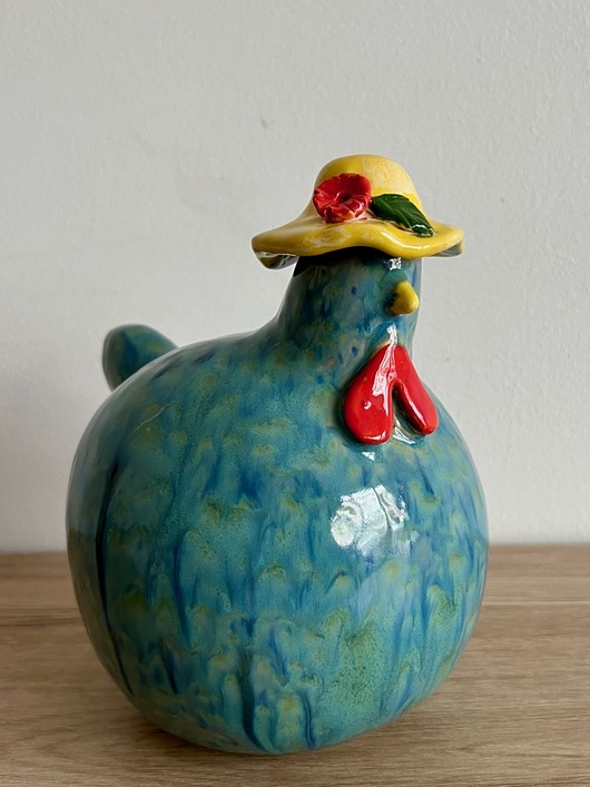 ozdoby wielkanocne Kura turkusowa