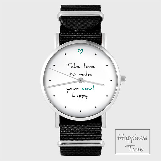 zegarki damskie Zegarek - Make your soul happy - czarny